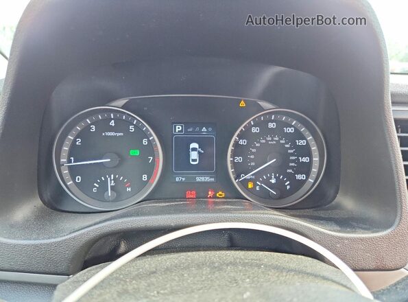 5NPD84LF2JH267405 2018 HYUNDAI ELANTRA Gray Vista del cuadro de instrumentos