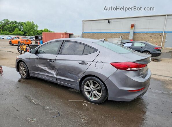 5NPD84LF2JH267405 2018 HYUNDAI ELANTRA Gray Trasero izquierdo