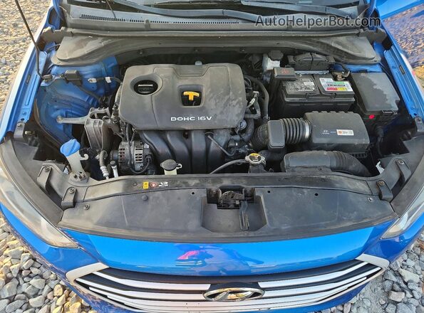 5NPD84LF2JH271714 2018 HYUNDAI ELANTRA Blue უკანა სალონის ხედი