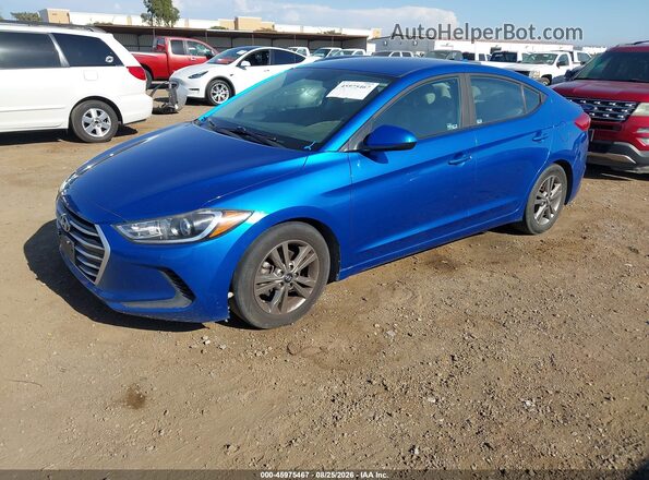 5NPD84LF2JH336500 2018 HYUNDAI ELANTRA Синий Передняя левая четверть