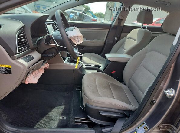 5NPD84LF2JH380867 2018 HYUNDAI ELANTRA Серый Вид салона спереди