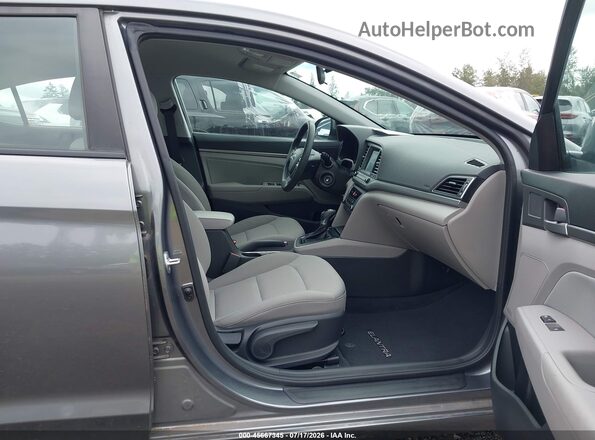 5NPD84LF2JH392646 2018 HYUNDAI ELANTRA Gray Front interior view