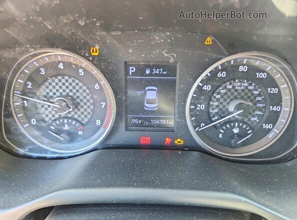 5NPD84LF2KH408832 2019 HYUNDAI ELANTRA Red Vista del cuadro de instrumentos