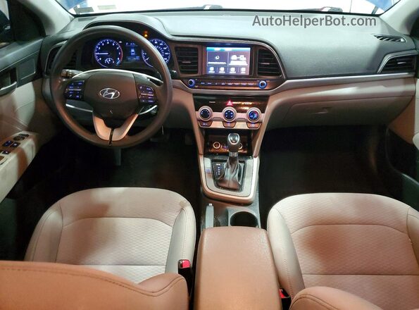 5NPD84LF2KH442916 2019 HYUNDAI ELANTRA Blue Dashboard view