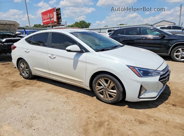 5NPD84LF2KH484289 2019 HYUNDAI ELANTRA Белый Передняя правая четверть