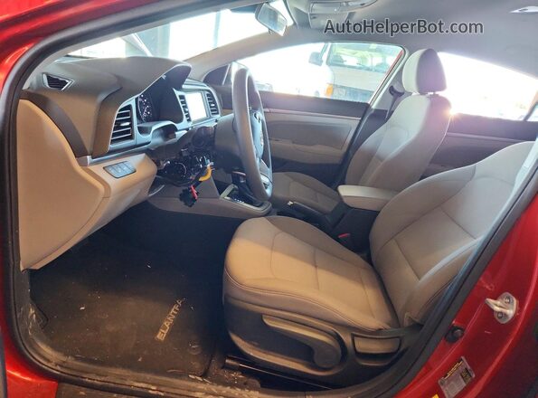 5NPD84LF2KH487757 2019 HYUNDAI ELANTRA Red წინა სალონის ხედი