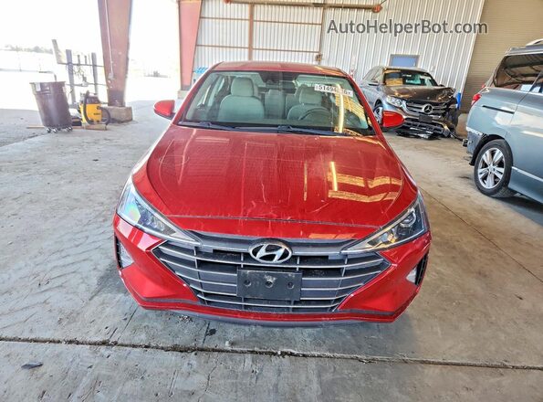5NPD84LF2KH487757 2019 HYUNDAI ELANTRA Red წინა ხედი