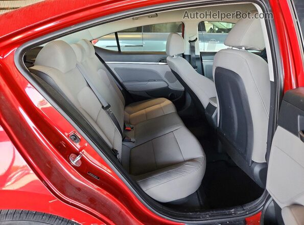 5NPD84LF2KH487757 2019 HYUNDAI ELANTRA Red უკანა სავარძლების ხედი