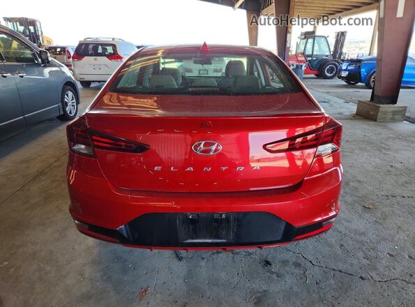 5NPD84LF2KH487757 2019 HYUNDAI ELANTRA Red უკანა ხედი