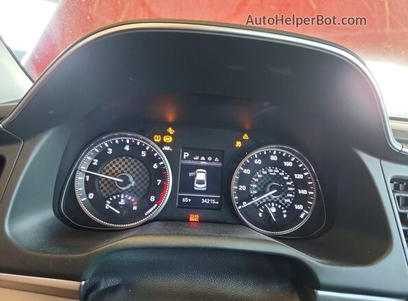 5NPD84LF2KH487757 2019 HYUNDAI ELANTRA Red ხელსაწყოთა პანელის ხედი
