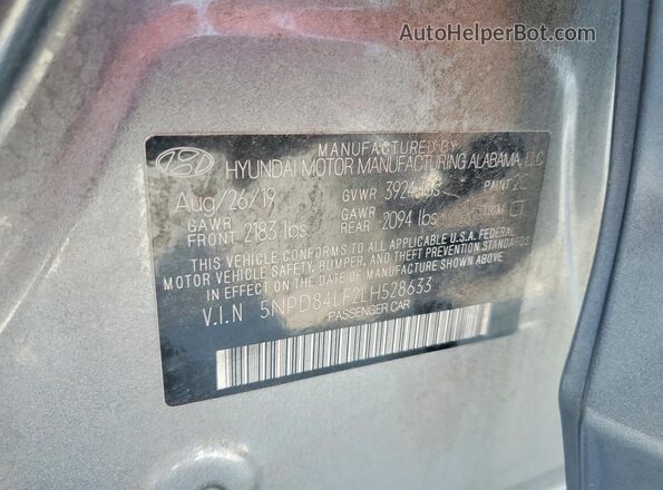 5NPD84LF2LH528633 2020 HYUNDAI ELANTRA Gray Շարժիչի բաժամունքի տեսք
