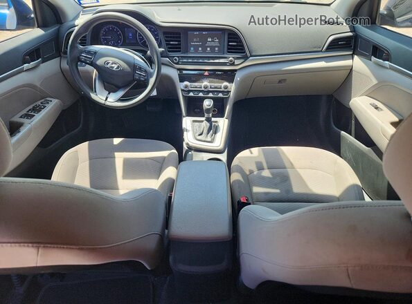 5NPD84LF2LH614086 2020 HYUNDAI ELANTRA Синий Вид панели приборов