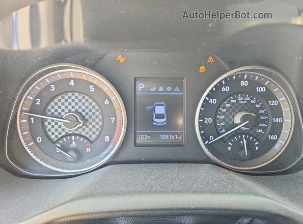 5NPD84LF2LH614086 2020 HYUNDAI ELANTRA Синий Вид щитка приборов