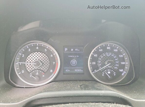 5NPD84LF2LH617053 2020 HYUNDAI ELANTRA Black Instrument cluster view