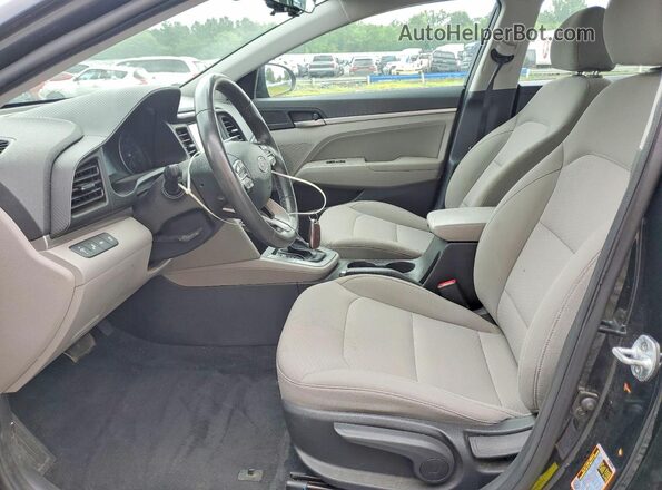 5NPD84LF2LH617053 2020 HYUNDAI ELANTRA Black Front interior view