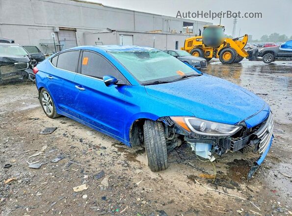 5NPD84LF3HH007878 2017 HYUNDAI ELANTRA Blue Przód prawy