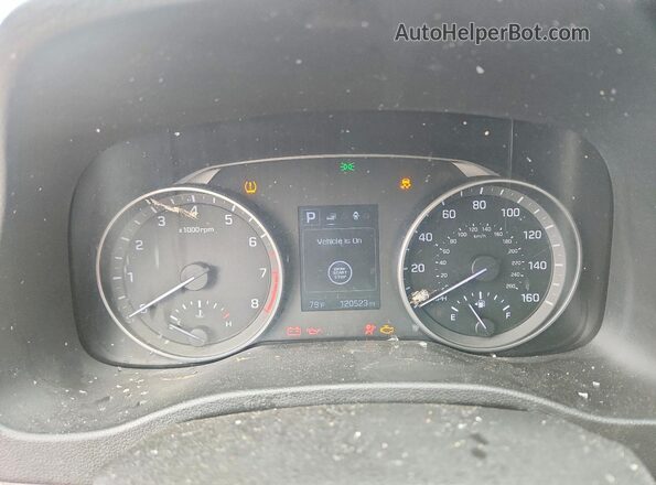 5NPD84LF3HH007878 2017 HYUNDAI ELANTRA Blue Widok zestawu wskaźników