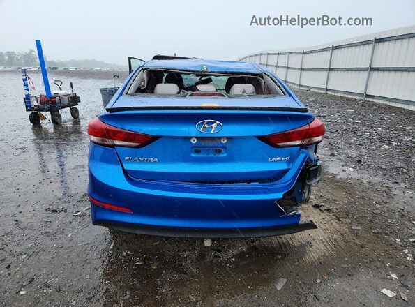 5NPD84LF3HH007878 2017 HYUNDAI ELANTRA Blue Widok z tyłu