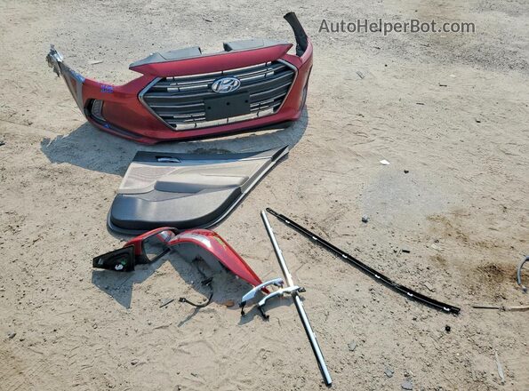 5NPD84LF3HH025779 2017 HYUNDAI ELANTRA Red ძრავის განყოფილების ხედი
