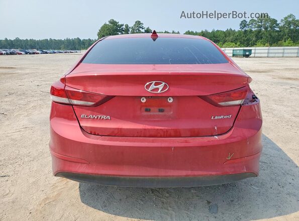 5NPD84LF3HH025779 2017 HYUNDAI ELANTRA Red უკანა ხედი