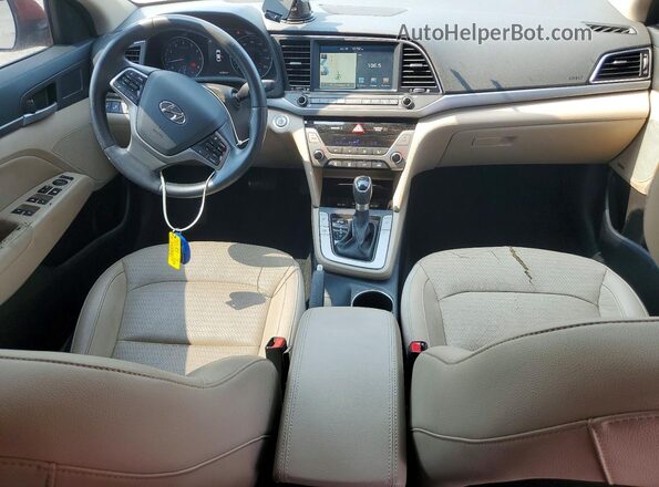 5NPD84LF3HH025779 2017 HYUNDAI ELANTRA Red წინა პანელის ხედი