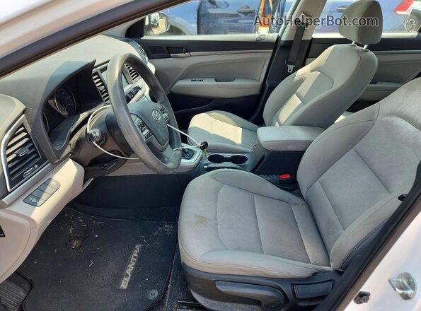 5NPD84LF3HH031856 2017 HYUNDAI ELANTRA White Vista interior delantera