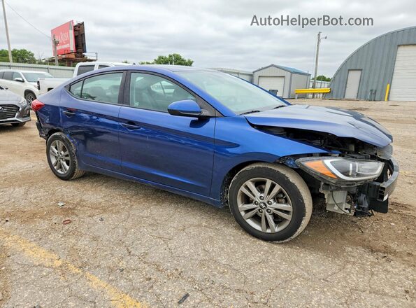 5NPD84LF3HH034420 2017 HYUNDAI ELANTRA Blue Front right