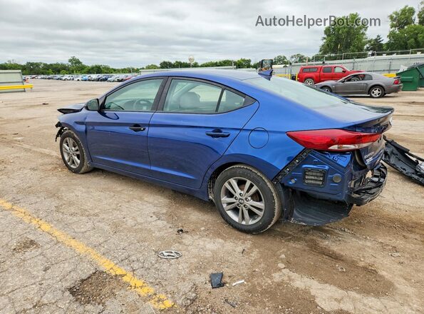 5NPD84LF3HH034420 2017 HYUNDAI ELANTRA Blue Rear left