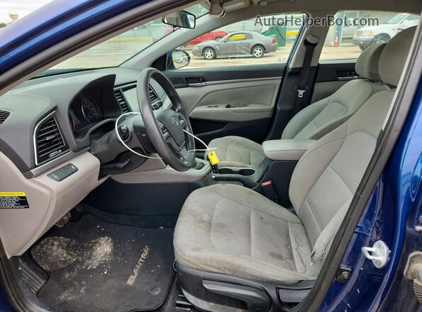 5NPD84LF3HH034420 2017 HYUNDAI ELANTRA Blue Front interior view