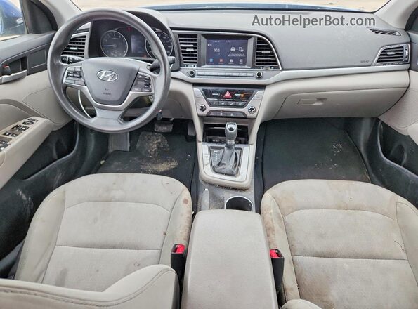 5NPD84LF3HH034420 2017 HYUNDAI ELANTRA Blue Dashboard view