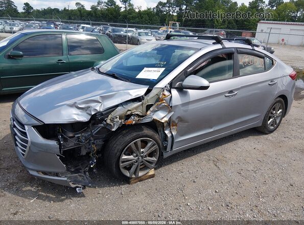 5NPD84LF3HH055980 2017 HYUNDAI ELANTRA Gray Առջևի ձախ երեք քառորդ տեսարան