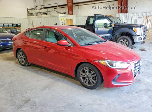 5NPD84LF3HH064825 2017 HYUNDAI ELANTRA Red უკანა სალონის ხედი