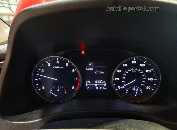 5NPD84LF3HH095587 2017 HYUNDAI ELANTRA Бордовый Вид щитка приборов
