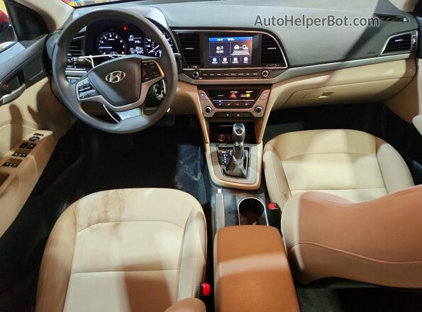 5NPD84LF3HH095587 2017 HYUNDAI ELANTRA Бордовый Вид панели приборов