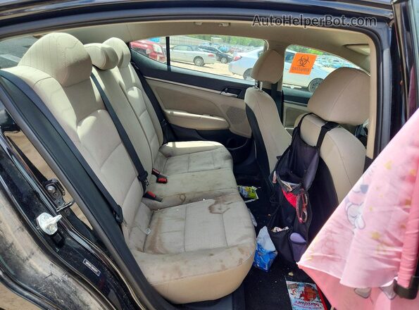 5NPD84LF3HH162477 2017 HYUNDAI ELANTRA Black Rear seats view