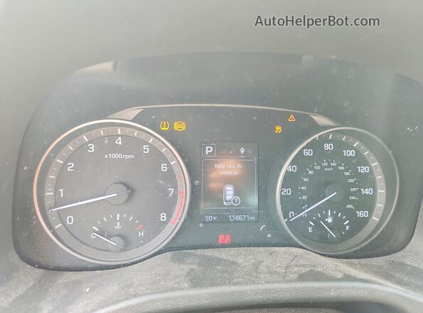 5NPD84LF3HH169946 2017 HYUNDAI ELANTRA Белый Вид щитка приборов