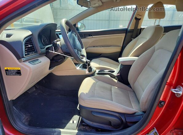 5NPD84LF3HH189792 2017 HYUNDAI ELANTRA Red Вид салону спереду
