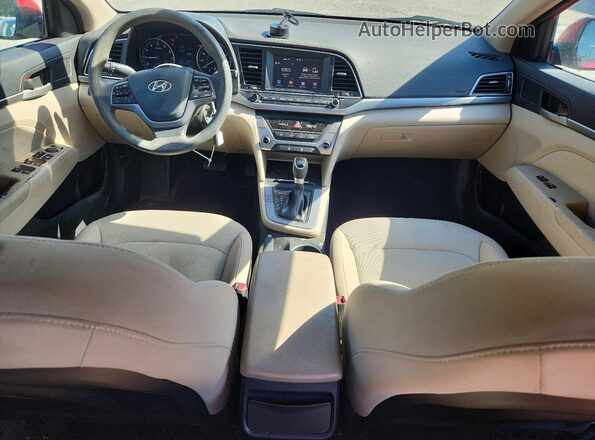 5NPD84LF3HH189792 2017 HYUNDAI ELANTRA Red Вид панелі приладів