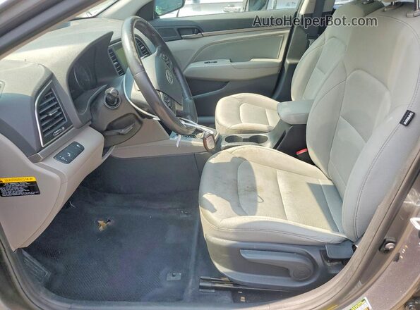 5NPD84LF3JH259183 2018 HYUNDAI ELANTRA Серый Вид салона спереди