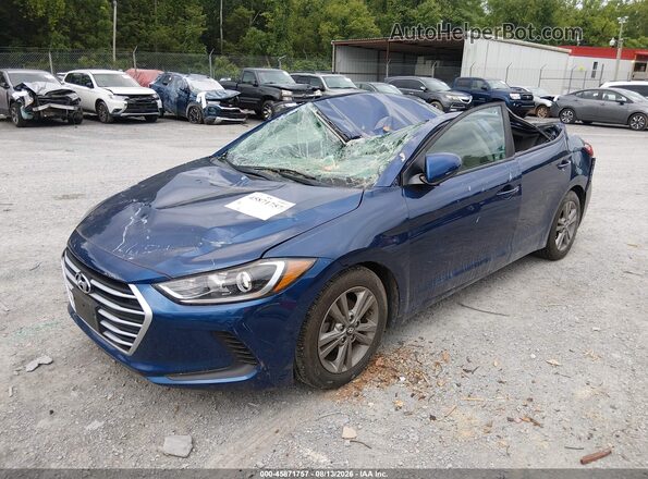 5NPD84LF3JH268353 2018 HYUNDAI ELANTRA Blue Передня ліва чверть