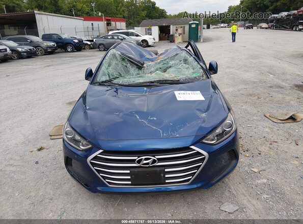 5NPD84LF3JH268353 2018 HYUNDAI ELANTRA Blue Вид задньої частини салону