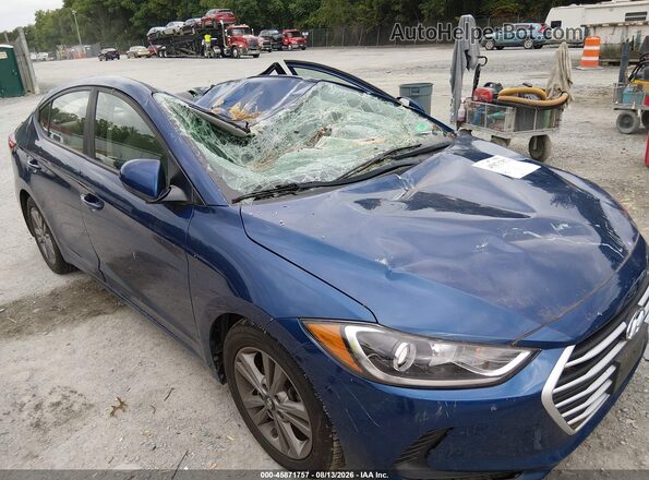5NPD84LF3JH268353 2018 HYUNDAI ELANTRA Blue 