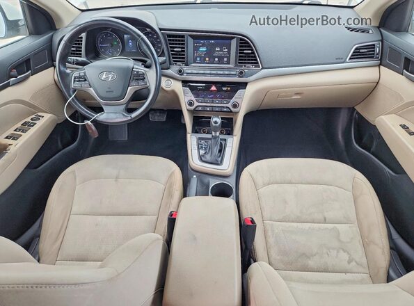 5NPD84LF3JH277814 2018 HYUNDAI ELANTRA White Առջևի վահանակի տեսք