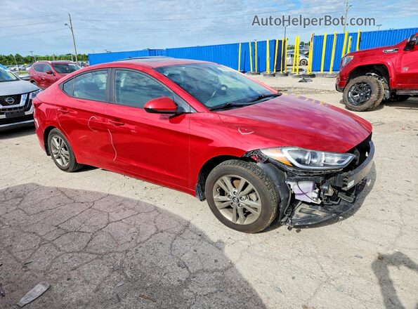 5NPD84LF3JH284942 2018 HYUNDAI ELANTRA Burgundy Przód prawy