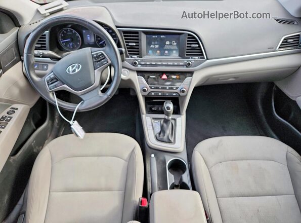 5NPD84LF3JH284942 2018 HYUNDAI ELANTRA Burgundy Widok deski rozdzielczej