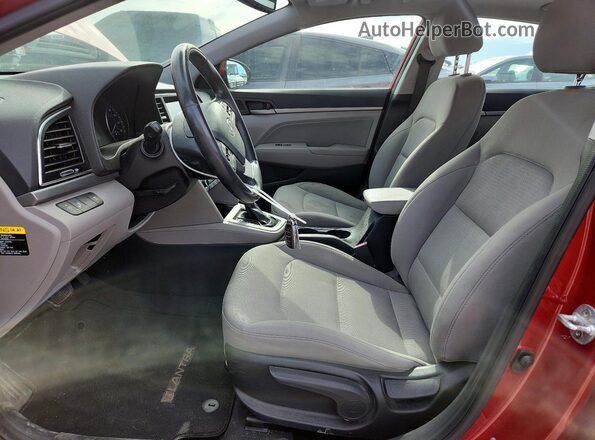 5NPD84LF3JH284942 2018 HYUNDAI ELANTRA Burgundy Widok wnętrza z przodu