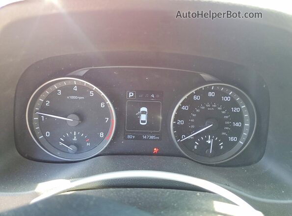 5NPD84LF3JH293494 2018 HYUNDAI ELANTRA Red Սարքավորումների վահանակի տեսք