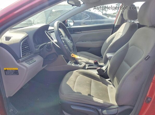 5NPD84LF3JH294743 2018 HYUNDAI ELANTRA Red Widok wnętrza z przodu