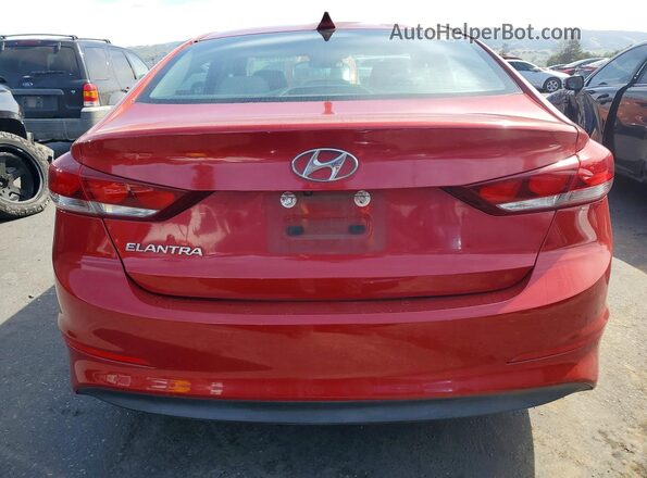 5NPD84LF3JH294743 2018 HYUNDAI ELANTRA Red Widok z tyłu
