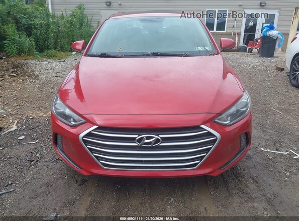 5NPD84LF3JH301495 2018 HYUNDAI ELANTRA Red Instrument cluster view